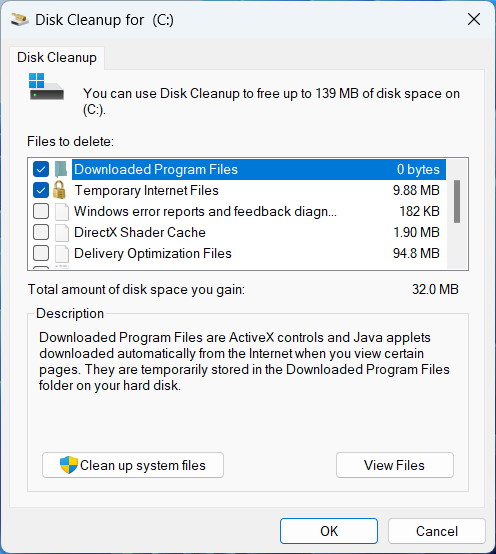 C drive cleaning