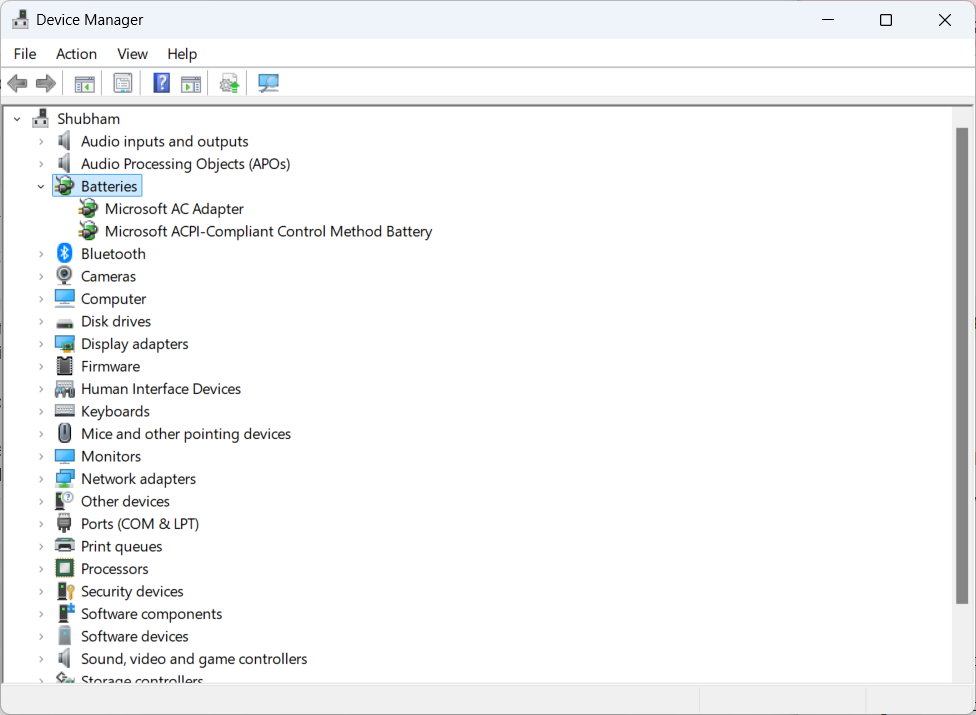 Updating laptop battery drivers