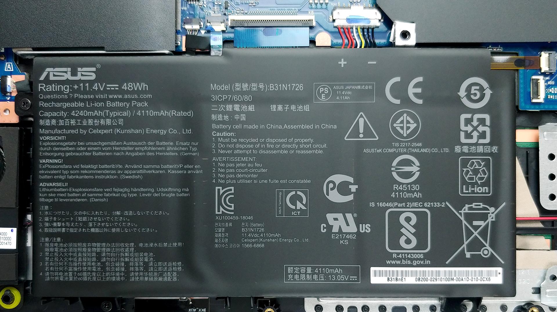 asus tuf battery replacement cost