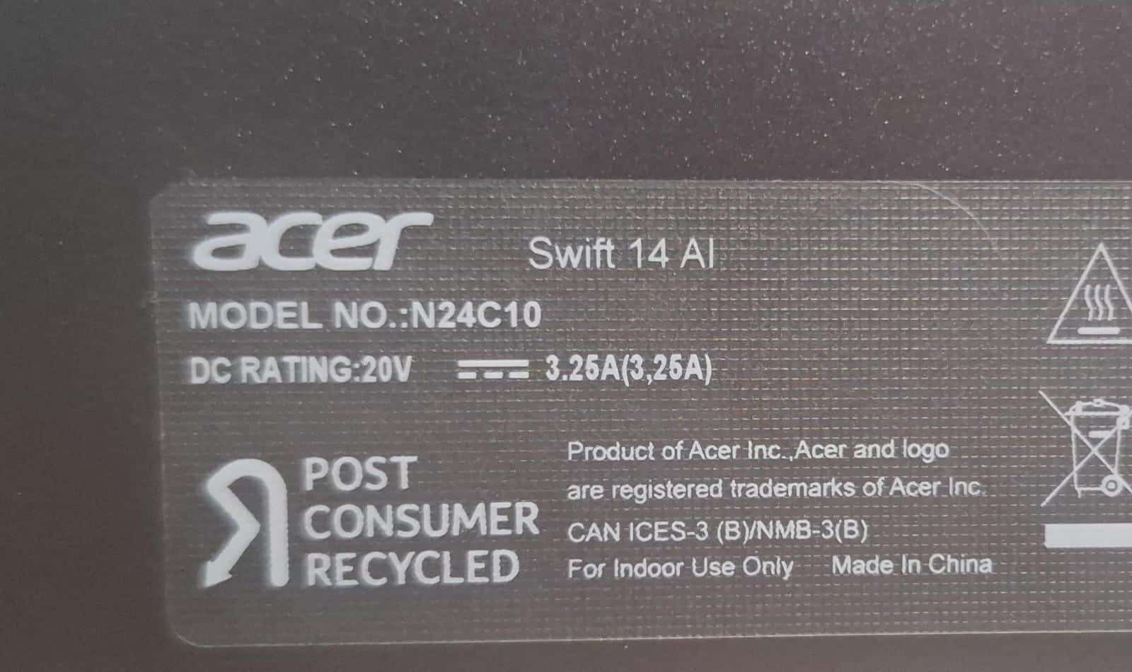 acer swift battery replacement cost